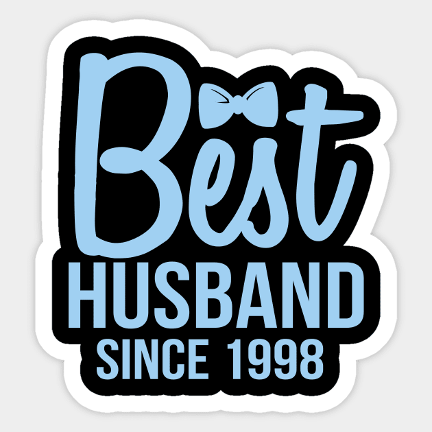 'Best Husband Since 1998' Sweet Wedding Anniversary Gift Sticker by ourwackyhome